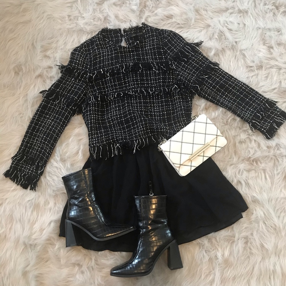 Chanel-Inspired Tweed Top by Zara